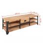 Preview: TV-Schrank Massivholz Akazie 140x40x45 cm