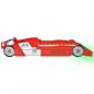 Preview: Kinderbett mit LED im Rennwagen-Design 90 x 200 cm Rot