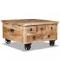 Preview: Couchtisch Raues Mangoholz 70x70x40 cm