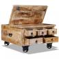 Preview: Couchtisch Raues Mangoholz 70x70x40 cm