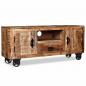 Preview: ARDEBO.de - TV-Schrank Raues Mangoholz 110x30x50 cm