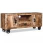 Preview: TV-Schrank Raues Mangoholz 110x30x50 cm