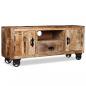 Preview: TV-Schrank Raues Mangoholz 110x30x50 cm