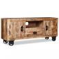 Preview: TV-Schrank Raues Mangoholz 110x30x50 cm