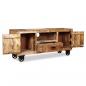 Preview: TV-Schrank Raues Mangoholz 110x30x50 cm