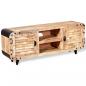 Preview: ARDEBO.de - TV-Schrank Raues Mangoholz 120x30x50 cm