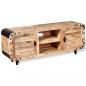 Preview: TV-Schrank Raues Mangoholz 120x30x50 cm