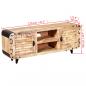 Preview: TV-Schrank Raues Mangoholz 120x30x50 cm