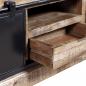 Preview: TV-Schrank mit 2 Schiebetüren Massivholz Mango 110x30x45 cm