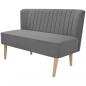 Preview: ARDEBO.de - Sofa Stoff 117 x 55,5 x 77 cm Hellgrau