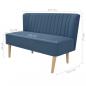 Preview: Sofa Stoff 117x55,5x77 cm Blau 