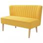 Preview: ARDEBO.de - Sofa Stoff 117 x 55,5 x 77 cm Gelb