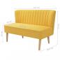 Preview: Sofa Stoff 117 x 55,5 x 77 cm Gelb