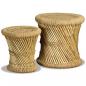 Preview: Hocker 2 Stk. Bambus und Jute