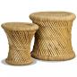 Preview: Hocker 2 Stk. Bambus und Jute