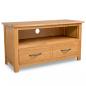 Preview: ARDEBO.de - TV-Schrank 90x35x48 cm Massivholz Eiche