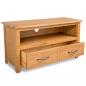 Preview: TV-Schrank 90x35x48 cm Massivholz Eiche