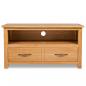 Preview: TV-Schrank 90x35x48 cm Massivholz Eiche