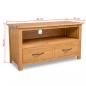 Preview: TV-Schrank 90x35x48 cm Massivholz Eiche