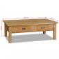 Preview: Couchtisch Massivholz Teak 100x60x35 cm