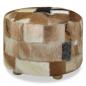 Preview: Hocker Echtes Ziegenfell Rund 50 x 50 x 45 cm 