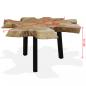 Preview: Couchtisch Massivholz Teak 80x70x38 cm