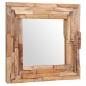 Preview: Dekorativer Spiegel Teak 60 x 60 cm Quadratisch