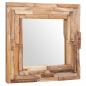 Preview: Dekorativer Spiegel Teak 60 x 60 cm Quadratisch