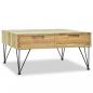 Preview: Couchtisch 80x80x40 cm Massivholz Teak