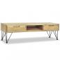 Preview: ARDEBO.de - TV-Schrank 120 x 35 x 35 cm Teak Massiv