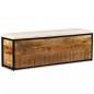 Preview: Aufbewahrungsbank 3 Schubladen Mangoholz Massiv 120x30x40 cm