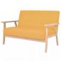 Preview: ARDEBO.de - 2-Sitzer Sofa Stoff Gelb