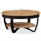 Preview: Couchtisch Raues Massives Mangoholz 65x32 cm