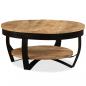 Preview: Couchtisch Raues Massives Mangoholz 65x32 cm