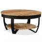 Preview: Couchtisch Raues Massives Mangoholz 65x32 cm