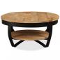 Preview: Couchtisch Raues Massives Mangoholz 65x32 cm