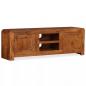 Preview: ARDEBO.de - TV-Schrank Massivholz mit Honigfarbenem Finish 120x30x40 cm