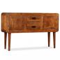 Preview: Sideboard Massivholz mit Honigfarbenem Finish 120x30x75 cm