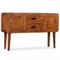 Preview: Sideboard Massivholz mit Honigfarbenem Finish 120x30x75 cm