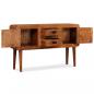 Preview: Sideboard Massivholz mit Honigfarbenem Finish 120x30x75 cm