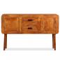 Preview: Sideboard Massivholz mit Honigfarbenem Finish 120x30x75 cm