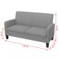 Preview: 2-Sitzersofa 135 x 65 x76 cm Hellgrau