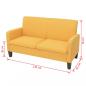 Preview: Sofa 2-Sitzer 135x65x76 cm Gelb