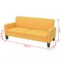 Preview: 3-Sitzersofa 180 x 65 x76 cm Gelb