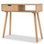 Preview: ARDEBO.de - Konsolentisch Kiefernholz Massiv 80 x 30 x 72 cm Braun