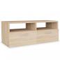 Preview: TV-Schrank Holzwerkstoff 95x35x36 cm Eiche