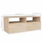 Preview: TV-Schrank Holzwerkstoff 95x35x36 cm Eiche