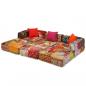 Preview: 3-Sitzer Modularer Pouf Patchwork Stoff 