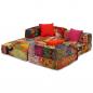 Preview: 3-Sitzer Modularer Pouf Patchwork Stoff