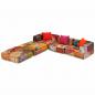 Preview: 3-Sitzer Modularer Pouf Patchwork Stoff 